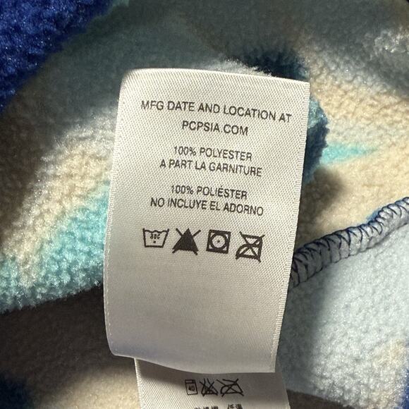 Patagonia Synchilla Snap T Fleece Pullover Feather Dance Print Blue Red Womens S - Picture 6 of 9